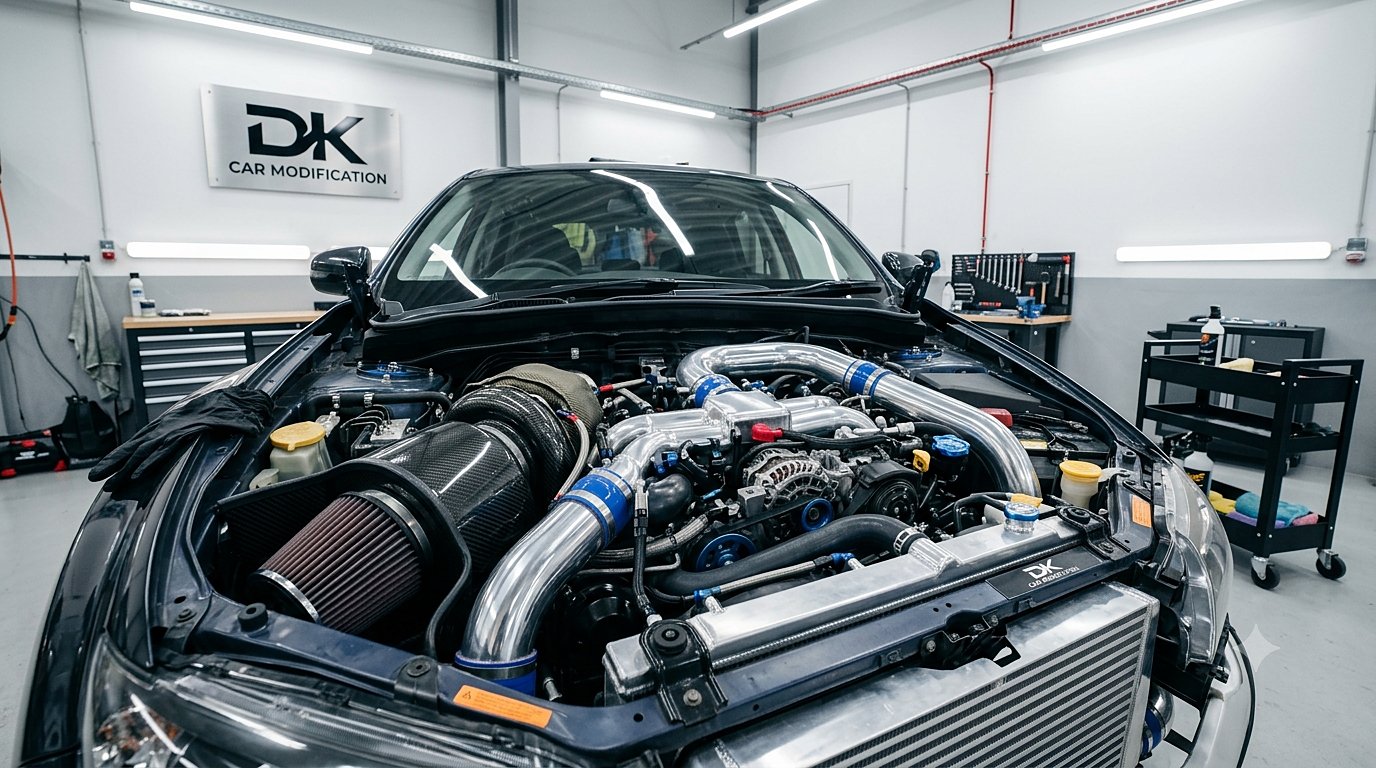 Twin-turbo build — Full engine bay fabrication